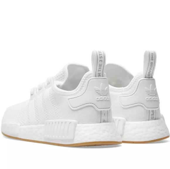 NWT adidas NMD_R1 All White Running Workout Shoes - Picture 2 of 7